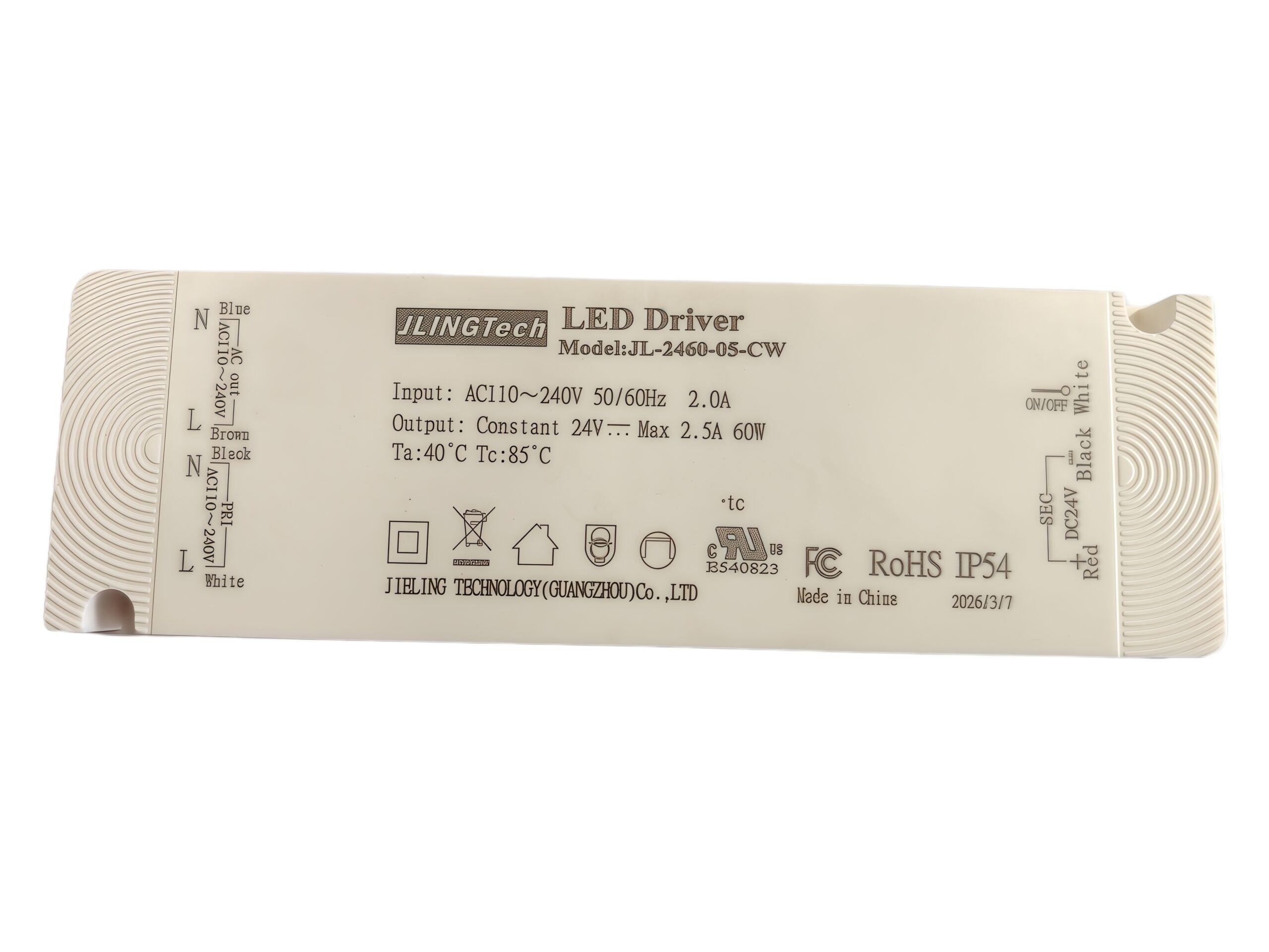 60W UL Certification Built-in Defogging – JL-2460-05-CW